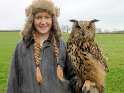 Children's Falconry Experience 1 way to promote a great love of nature. 4 girl with owl wlvis