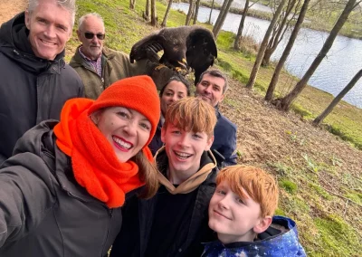 Buckinghamshire Venue 3 Alexander the Great horned owl in the woods at Alders Farm